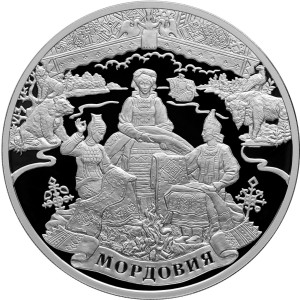 Изображение реверса: 3 рубля 2012 года СПМД «Мордовия» Proof